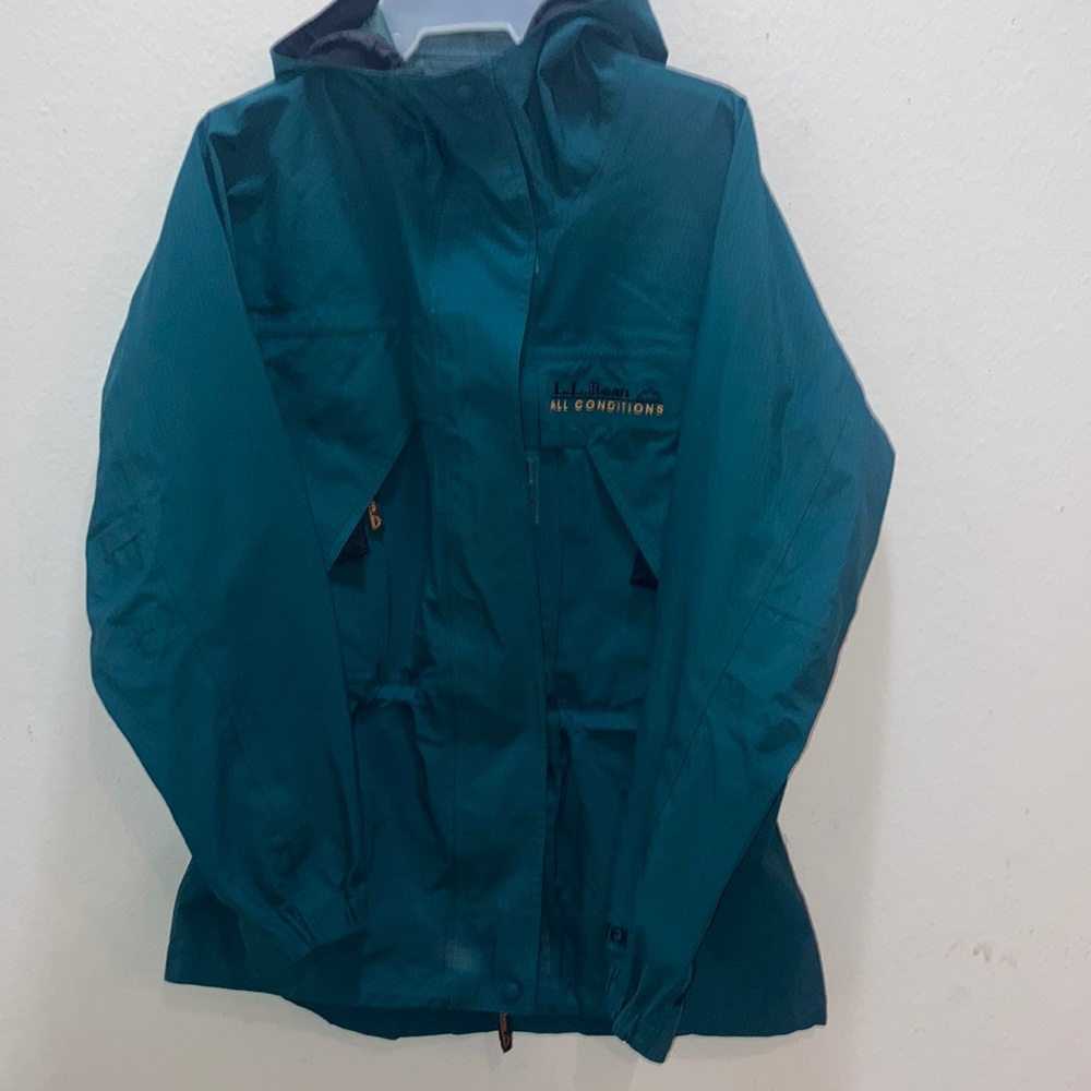 VINTAGE L.L.bean all condition rain jacket green